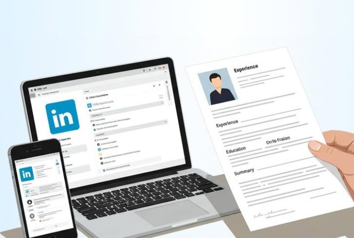 Person using Linkdln to find a job